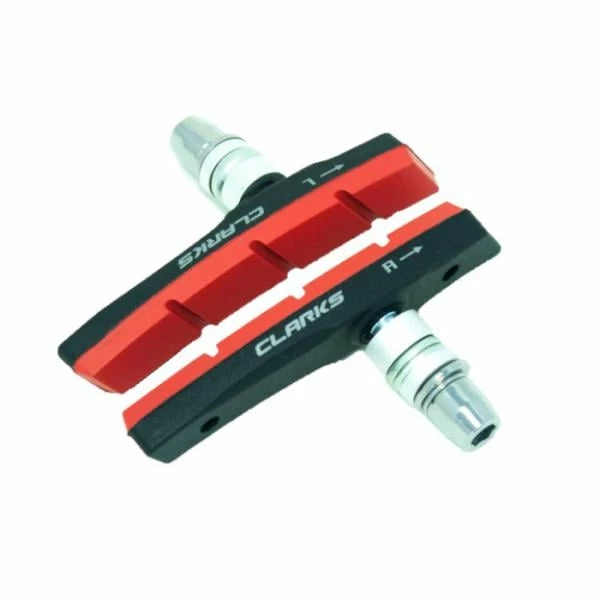 Paire De Patins De Frein à Vis CLARKS CPE02-E V-Brake VTTAE Rouge 3 Paire De Patins De Frein à Vis CLARKS CPE02-E V-Brake VTTAE Rouge