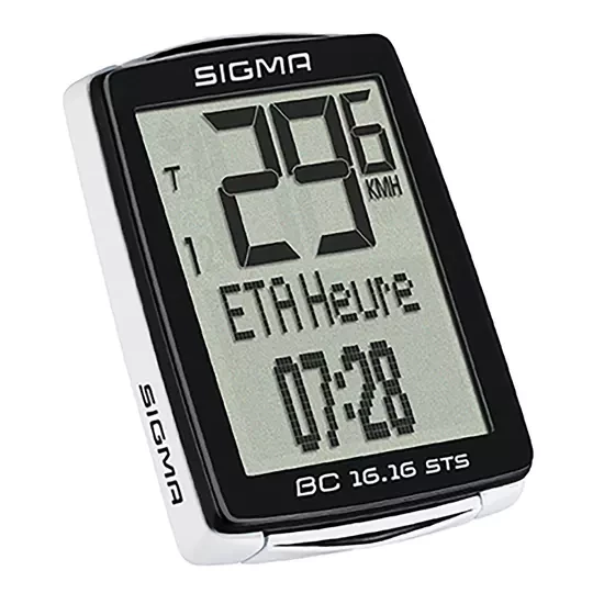 COMPTEUR VÉLO SIGMA SPORT SANS FIL BC 16.16 STS 3 COMPTEUR VÉLO SIGMA SPORT SANS FIL BC 16.16 STS